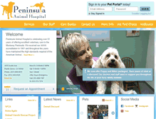 Tablet Screenshot of peninsulaanimalhospital.com